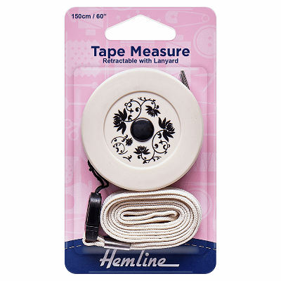 H253.LY Tape Measure: Retractable with Lanyard - 150cm